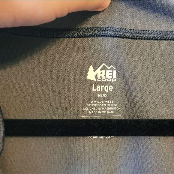 REI Men's Grey Classic Quarter Zip Pullover Size L - Picture 3 of 6